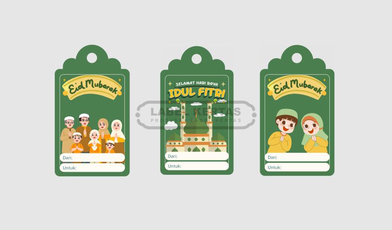 Label kertas Idul Fitri